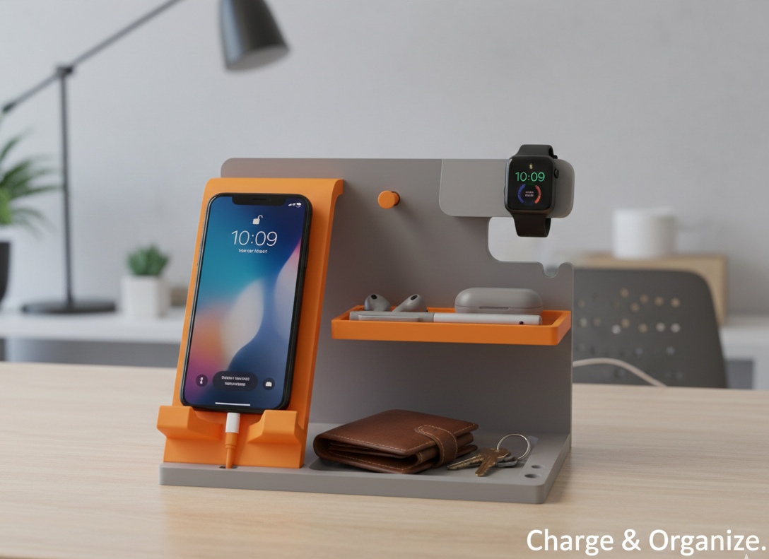 NightStand Valet for Mobile Watch and other Essentials