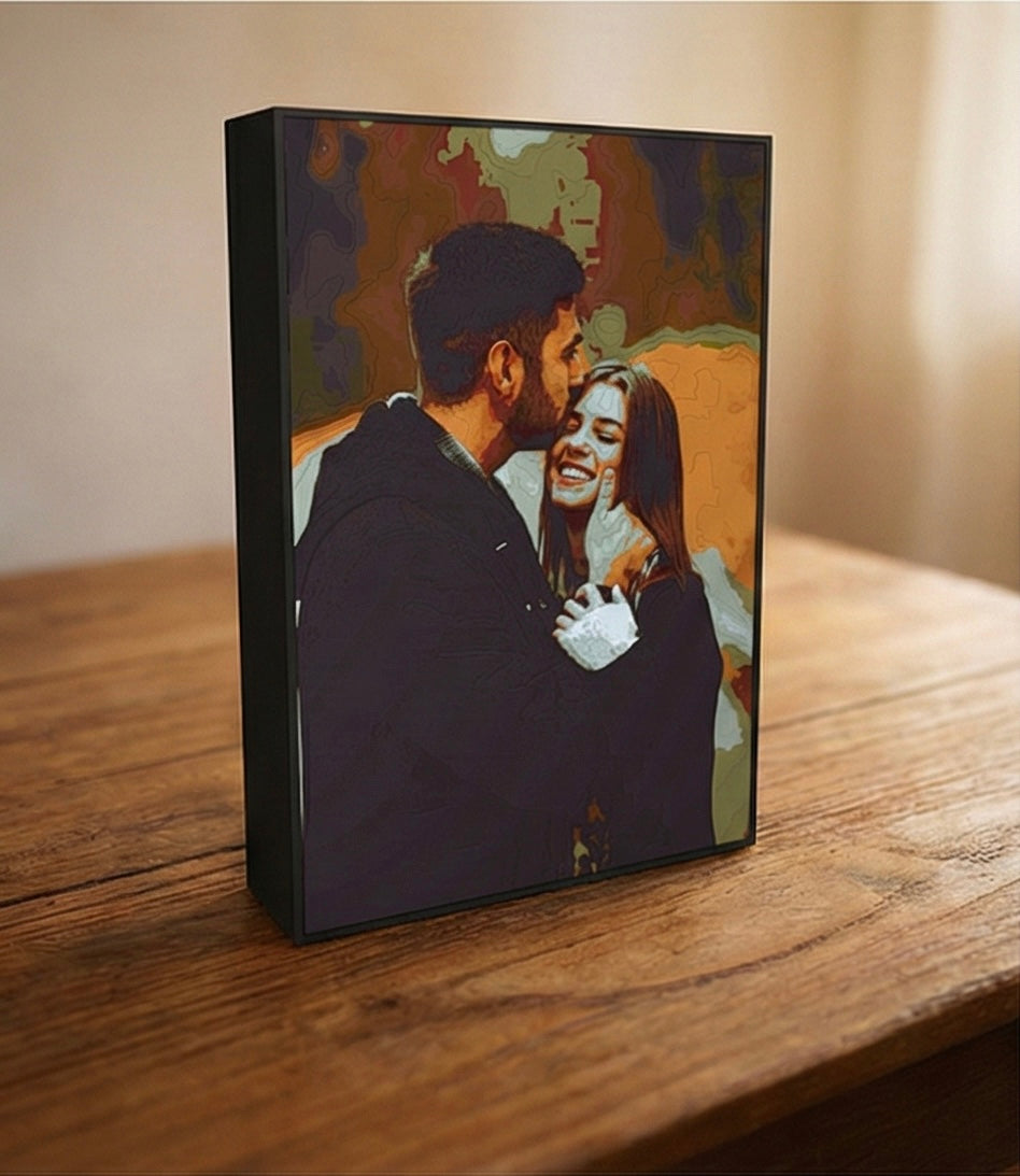 Customised 3D Color Printed LED Frame (Self Standing)