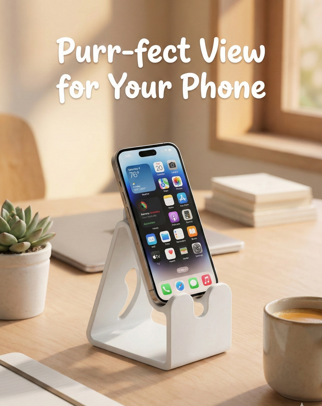 Meow Phone Holder (Cat Designed)